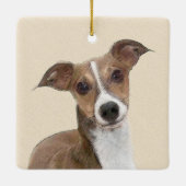 Italiaans grijsheuvelschilderij - Cute Original Do Keramisch Ornament (Achterkant)