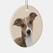 Italiaans grijsheuvelschilderij - Cute Original Do Keramisch Ornament (Rechts)