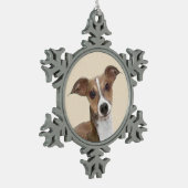 Italiaans grijsheuvelschilderij - Cute Original Do Tin Sneeuwvlok Ornament (Links)