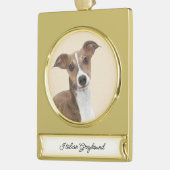 Italiaans grijsheuvelschilderij - Cute Original Do Verguld Banner Ornament (Links)