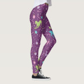 Italiaans grijshond Dog silhouette kerstpatroon Leggings (Rechts)