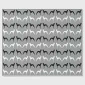 Italiaans Griyhound Silhouettes Pattern Cadeaupapier (Vlak)