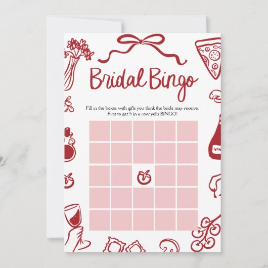 Italiaans Hand getrokken Amore Vrijgezellenfeest B Kaart (Voorkant)