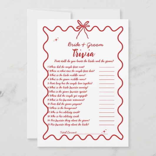 Italiaans Hand getrokken bruid & bruidegom Trivia  Aankondiging (Voorkant)