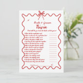 Italiaans Hand getrokken bruid & bruidegom Trivia  Aankondiging (Staand voorkant)