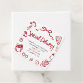 Italiaans Hand getrokken speciale levering Baby sh Bedankjes Labels (In situ)