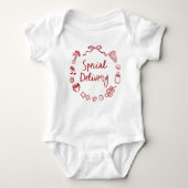 Italiaans Hand getrokken speciale levering Baby sh Romper (Voorkant)