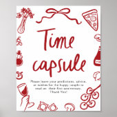 Italiaans handgetekend bruidsshower tijdscapsule b poster (Voorkant)