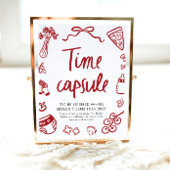 Italiaans handgetekende Baby shower Time Capsule S Poster