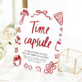 Italiaans handgetekende Baby shower Time Capsule S Reclamebord Met Voetstuk