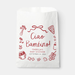 Italiaans handgetekende pizza Ciao Bambino Baby sh Bedankzakje