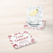 Italiaans handgetekende pizza Ciao Bambino Baby sh Kartonnen Onderzetters (Insitu)