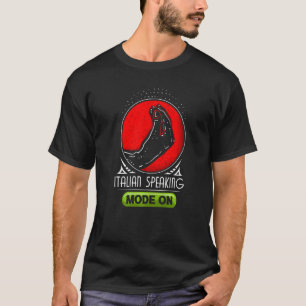 Italiaans handschrift voor een Italiaanse taalspre T-shirt