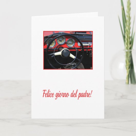 Italiaans Happy Vaderdag Kaart (Voorkant)