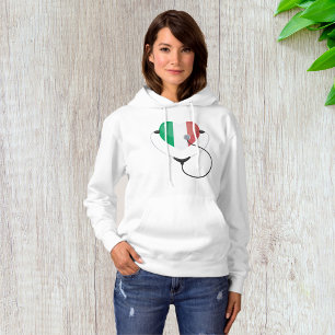 Italiaans hart met stethoscoop gezondheidszorg hoodie