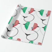 Italiaans Hart met Stethoscoop Healthcare Cadeaupapier (Uitgerold)