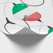 Italiaans Hart met Stethoscoop Healthcare Cadeaupapier