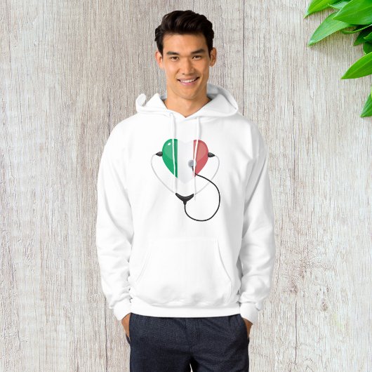 Italiaans Hart met Stethoscoop Healthcare Hoodie
