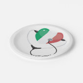 Italiaans Hart met Stethoscoop Healthcare Papieren Bordje (Gekanteld)
