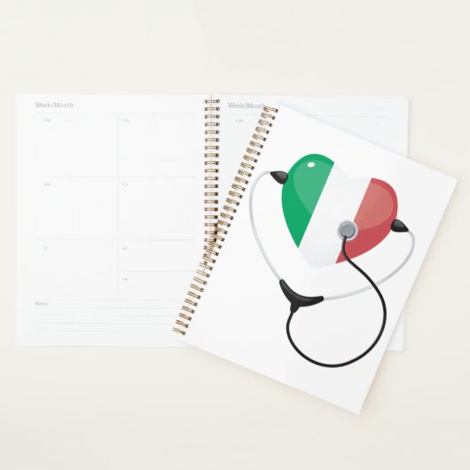 Italiaans Hart met Stethoscoop Healthcare Planner (Display)