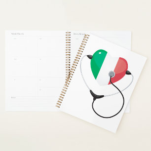 Italiaans Hart met Stethoscoop Healthcare Planner