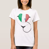 Italiaans Hart met Stethoscoop Healthcare T-shirt (Voorkant)