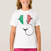 Italiaans Hart met Stethoscoop Healthcare T-shirt (Voorkant)
