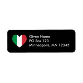 Italiaans hartlabel etiket (Voorkant)