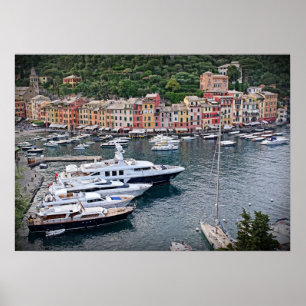 Italiaans havendorp — Portofino Poster