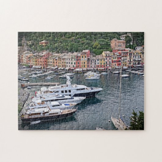 Italiaans havendorp — Portofino Puzzle Legpuzzel (Horizontaal)
