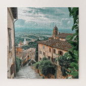 Italiaans heuveldorp boven Rolling Hills Legpuzzel (Verticaal)