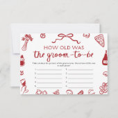 Italiaans Hoe oud was het bruidegom Vrijgezellenfe Kaart (Voorkant)