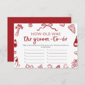 Italiaans Hoe oud was het bruidegom Vrijgezellenfe Kaart (Voorkant / Achterkant)