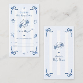 Italiaans Hoeveel Snoepjes Baby shower spel Kaart