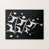 italiaans hondenliefhebber voor de griekse kerstbo legpuzzel (Horizontaal)