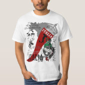 ITALIAANS HORN BOOT CROWN T SHIRT MAAKT IN ITALIË (Voorkant)