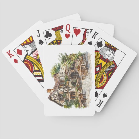 Italiaans huis speelkaarten (Achterkant)