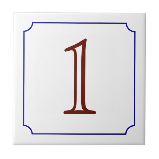 Italiaans huisnummer tegeltje (Voorkant)