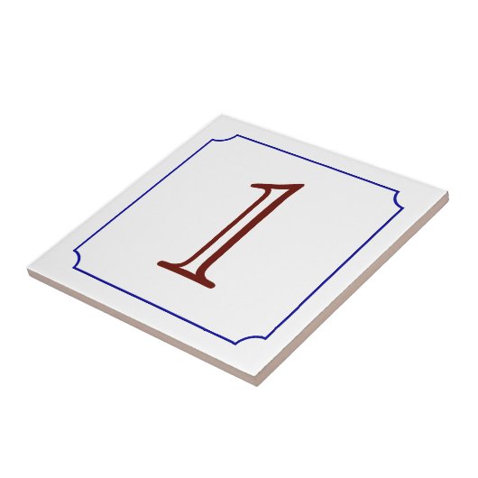 Italiaans huisnummer tegeltje (Zijkant)