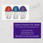 Italiaans Ice Sno heeft ijsscheuren gemaakt Visitekaartje (Voorkant / Achterkant)