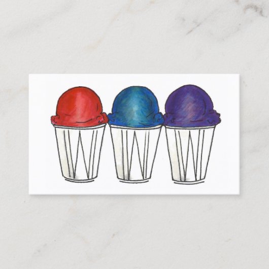 Italiaans Ice Sno heeft ijsscheuren gemaakt Visitekaartje (Voorkant)