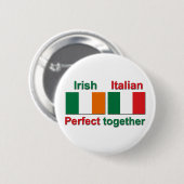 Italiaans Iers - Perfect Together! Ronde Button 5,7 Cm (Voorkant /achterkant)