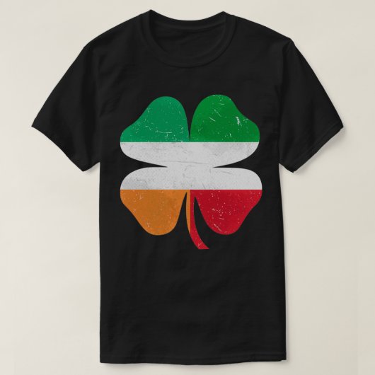 Italiaans Iers Shamrock Italië T-shirt (Design voorkant)