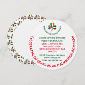 Italiaans Iers USA Shamrock gepersonaliseerde verj Kaart (Voorkant / Achterkant)