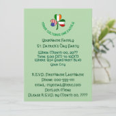Italiaans Iers USA Shamrock St Patrick's Day Party Kaart (Staand voorkant)