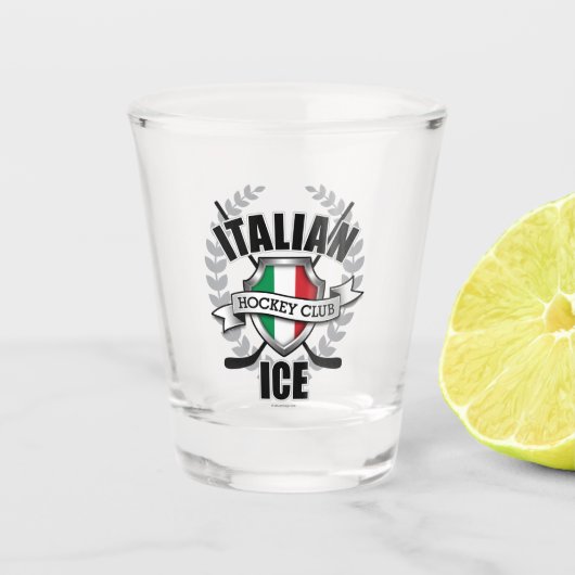Italiaans IJshockey Shot Glas (Voorkant)