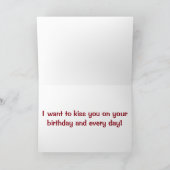 ITALIAANS "IK WIL U KISSEN" OP UW BIRTHDAY KAART (Binnen)