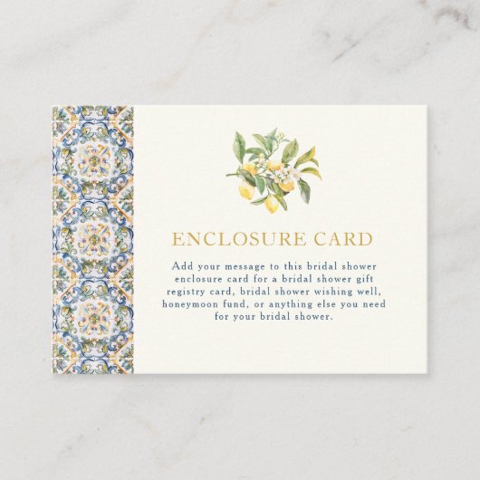 Italiaans Informatiekaartje (Voorkant)