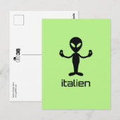 Italiaans Italiaans Alien-Briefkaart Briefkaart (Voorkant / Achterkant)