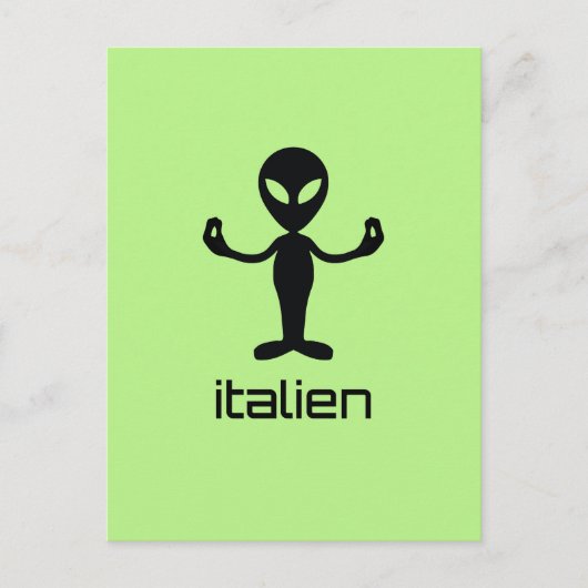 Italiaans Italiaans Alien-Briefkaart Briefkaart (Voorkant)
